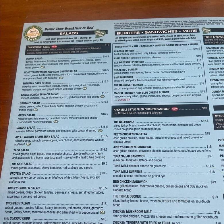 Jinky's - Thousand Oaks, CA menu_pic