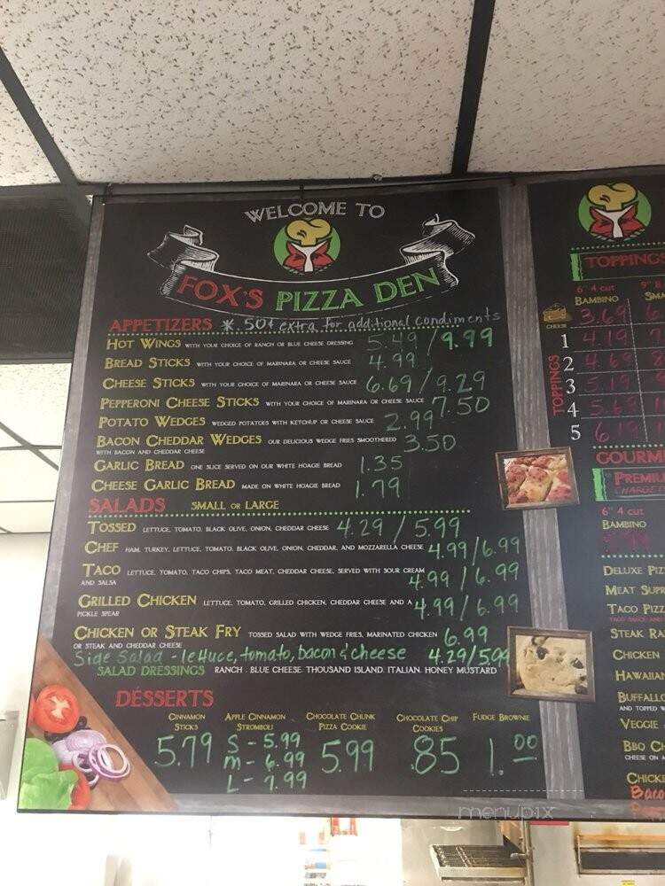 Fox's Pizza Den of Moss Bluff - Lake Charles, LA menu_pic