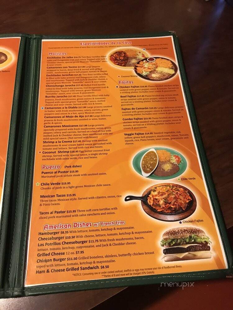Los Potrillos Mexican Restaurant - Camas, WA menu_pic