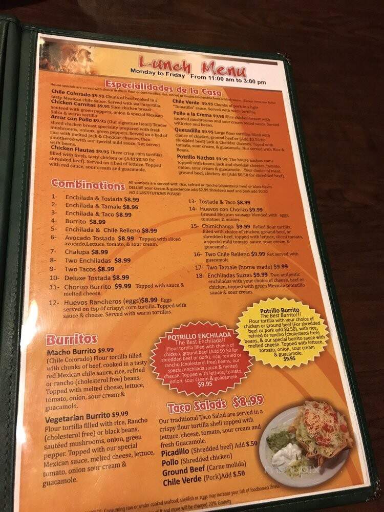 Los Potrillos Mexican Restaurant - Camas, WA menu_pic
