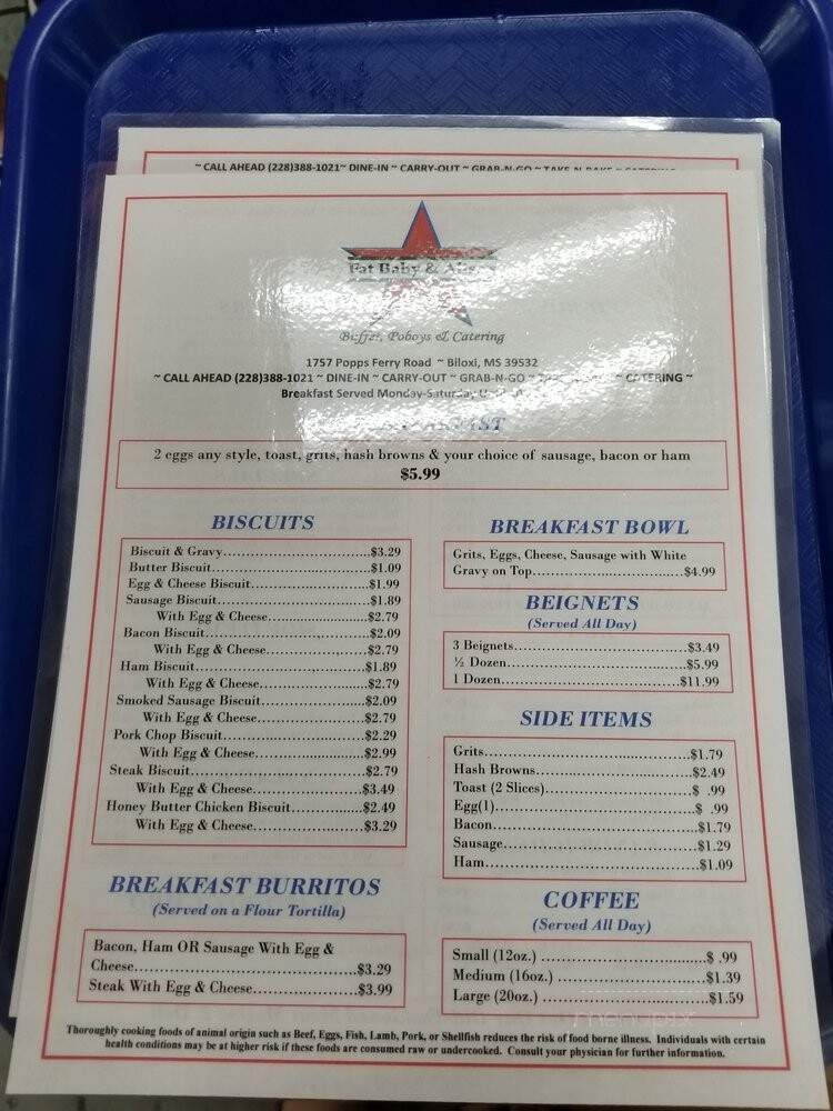 Fayard's BP Meat Market and Deli - Biloxi, MS menu_pic