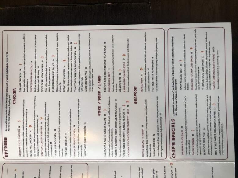 A. W. Lin's Asian Cuisine - Little Rock, AR menu_pic