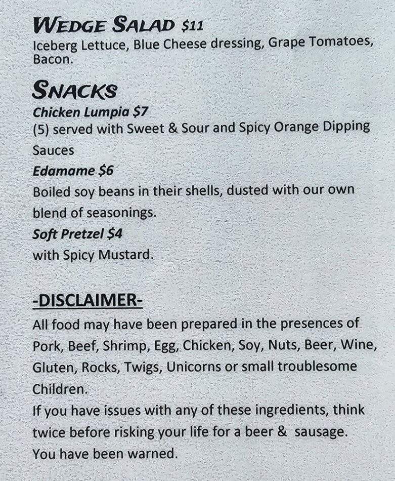 Fathom Bistro bait and Tackle - San Diego, CA menu_pic