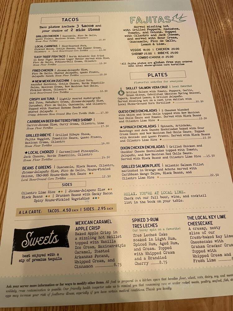 Local Lime - Little Rock, AR menu_pic