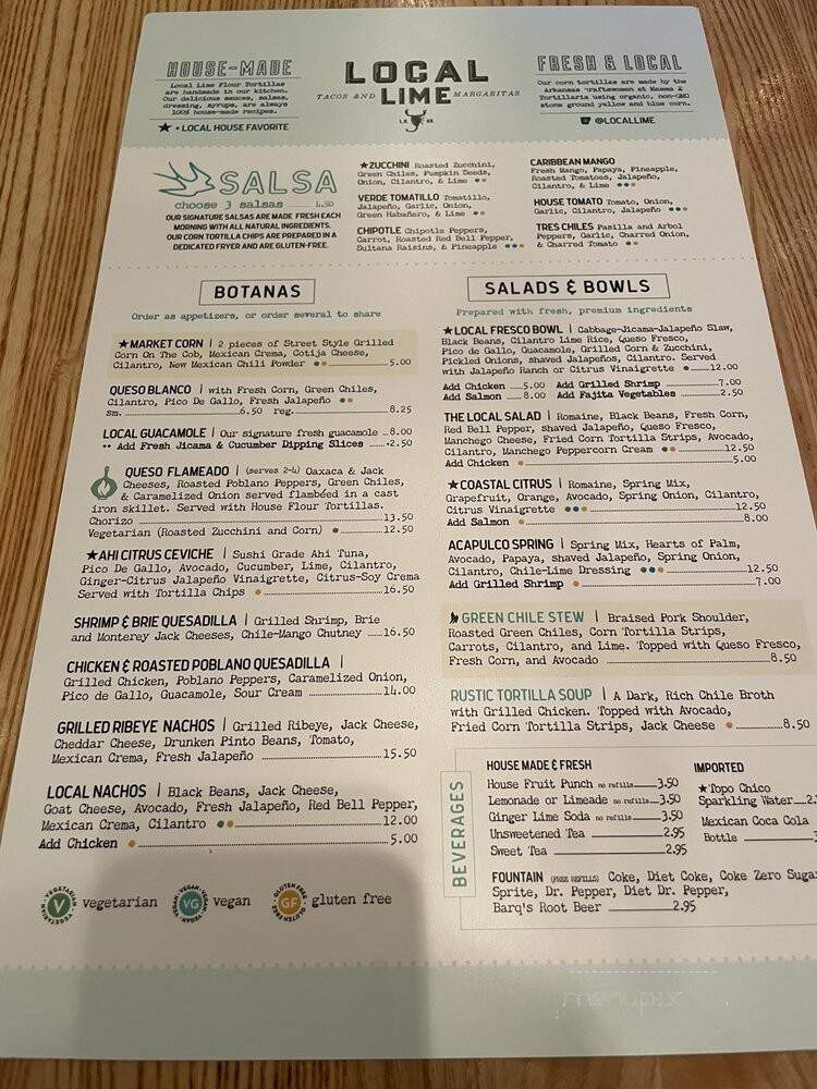 Local Lime - Little Rock, AR menu_pic