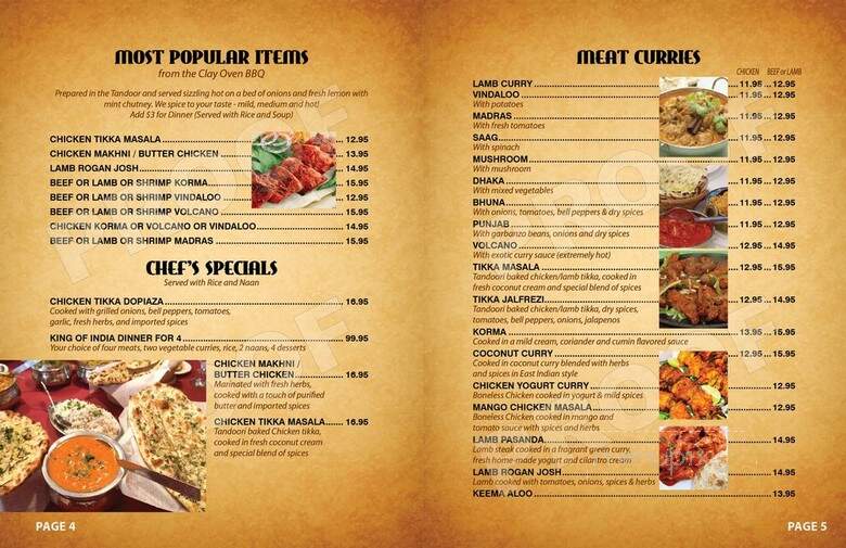 Anar Indian Restaurant - Los Angeles, CA menu_pic