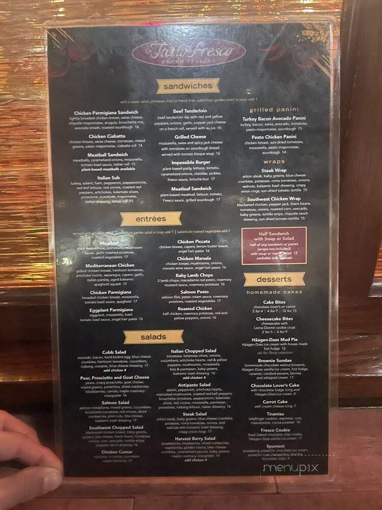 Tutto Fresca - Santa Ana, CA menu_pic