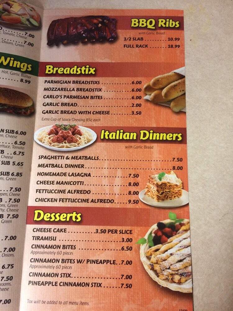 Carlos Pizza - Grand Rapids, MI menu_pic
