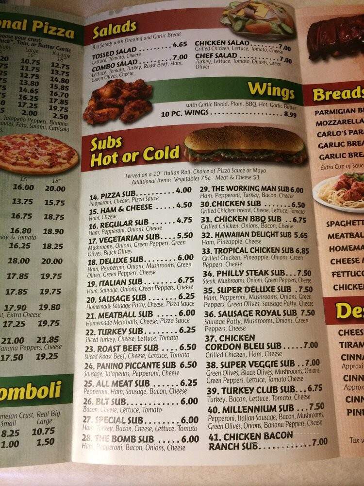 Carlos Pizza - Grand Rapids, MI menu_pic