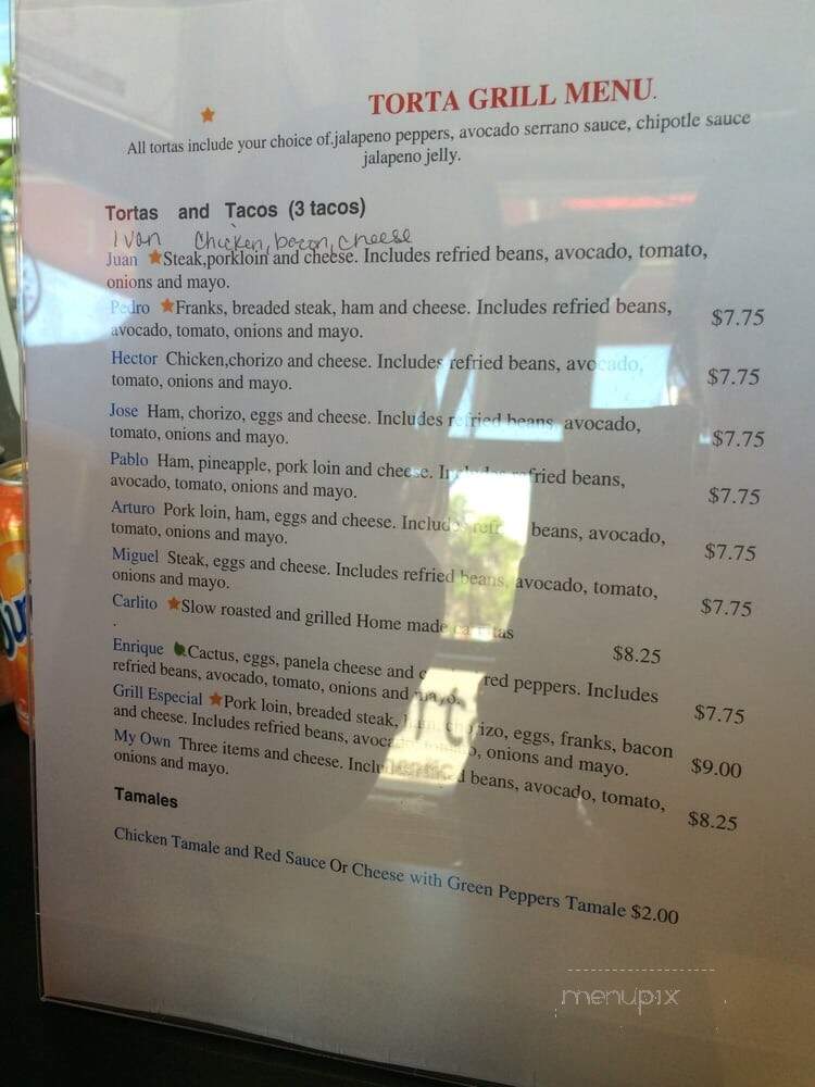 Torta Grill - Denver, CO menu_pic