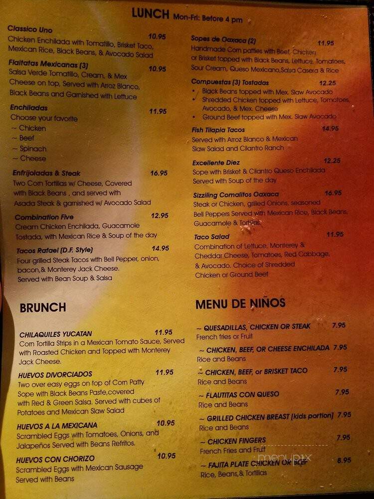 Lalo's Fine Mexican Cuisine - Dallas, TX menu_pic