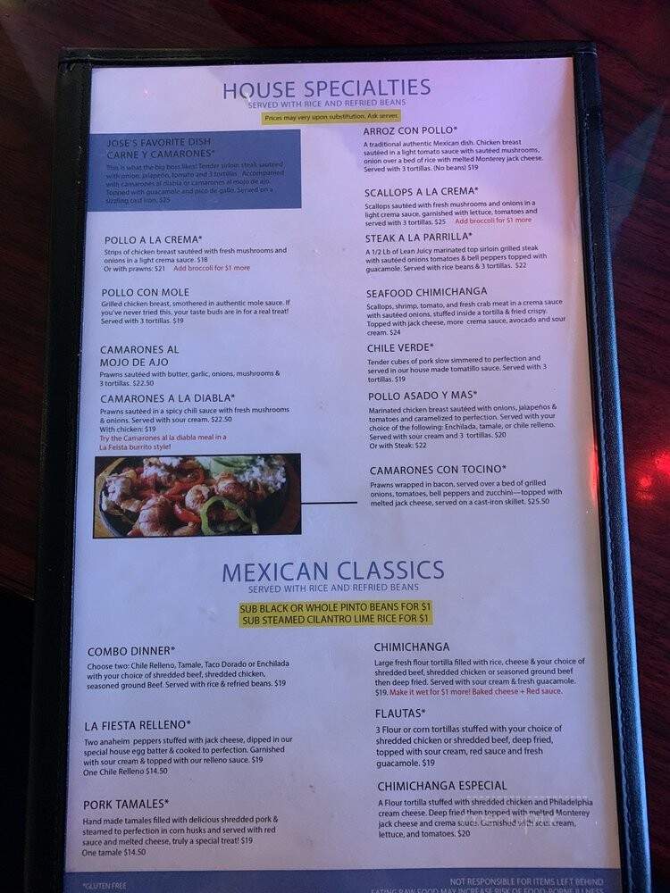 LaFiesta Mexican Kitchen - West Linn, OR menu_pic