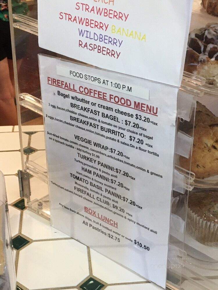 Firefall Coffee Roasting Co. - Groveland, CA menu_pic
