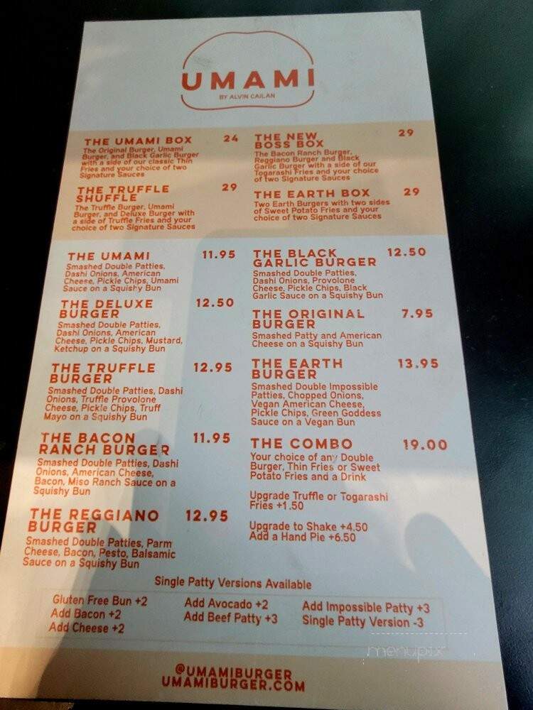 Umami Burger - Los Angeles, CA menu_pic