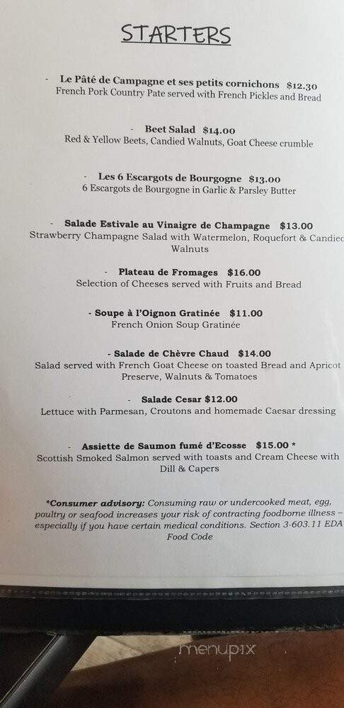 Cafe Gourmand - Robertsdale, AL menu_pic