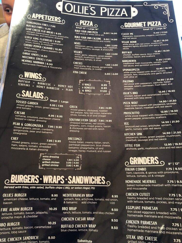 Ollie's Pizza - Morris, CT menu_pic