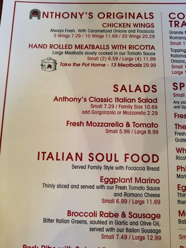 Anthony's Coal Fired Pizza - Tampa, FL menu_pic