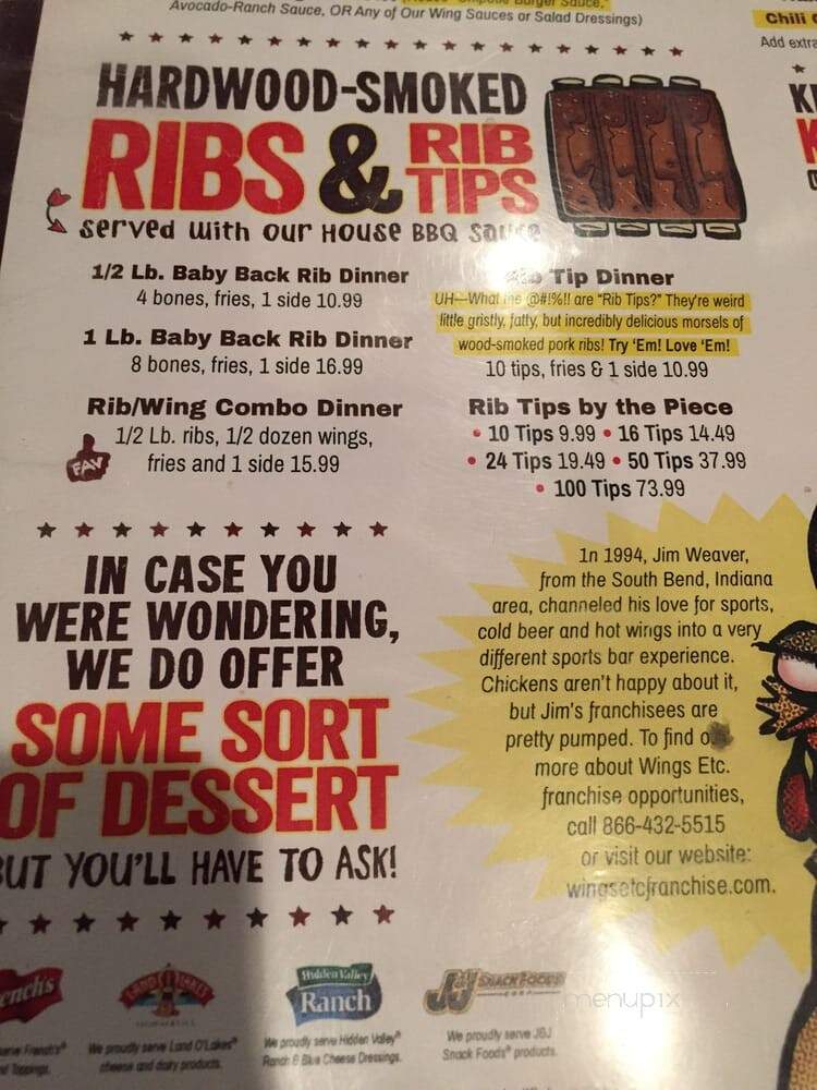 Wings Etc. - Shelby, NC menu_pic