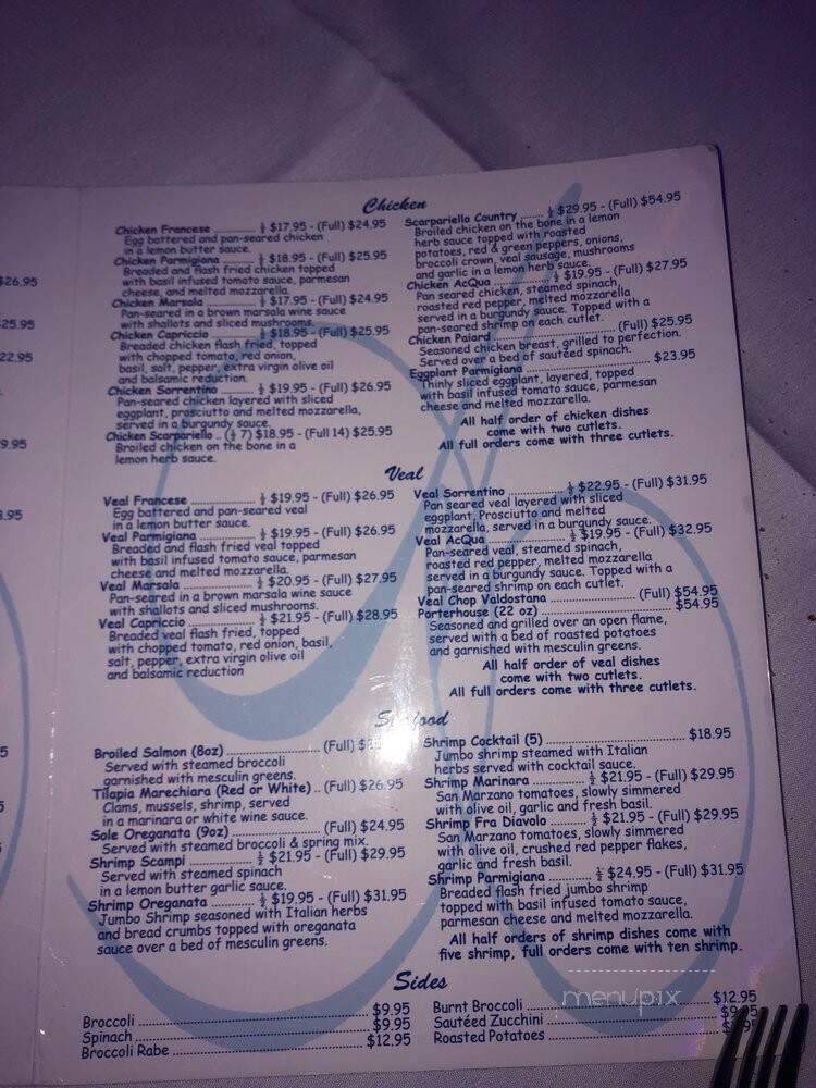 Acqua - Merrick, NY menu_pic