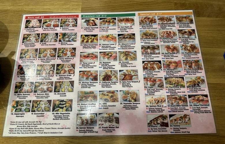 Roll Roll - Tarzana, CA menu_pic