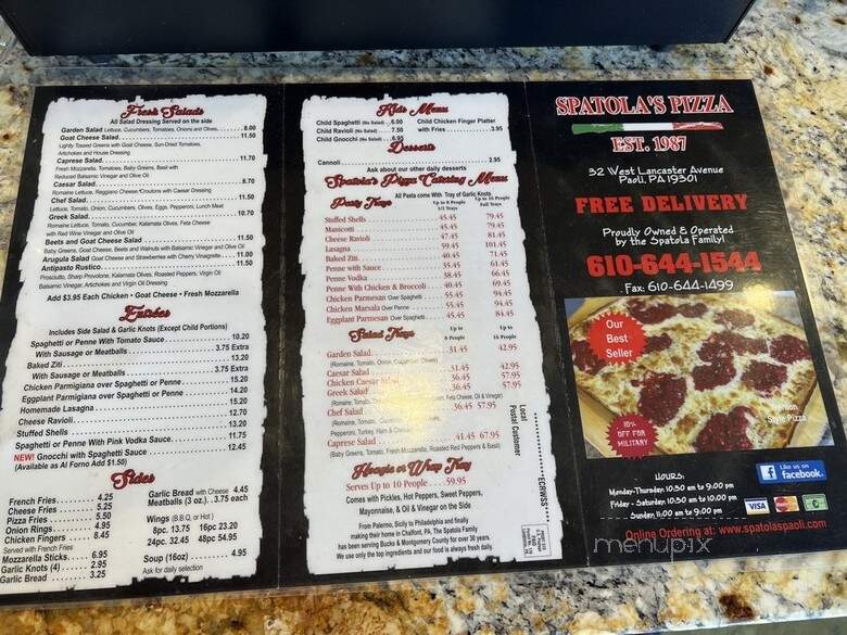 Spapola's Pizza - Paoli, PA