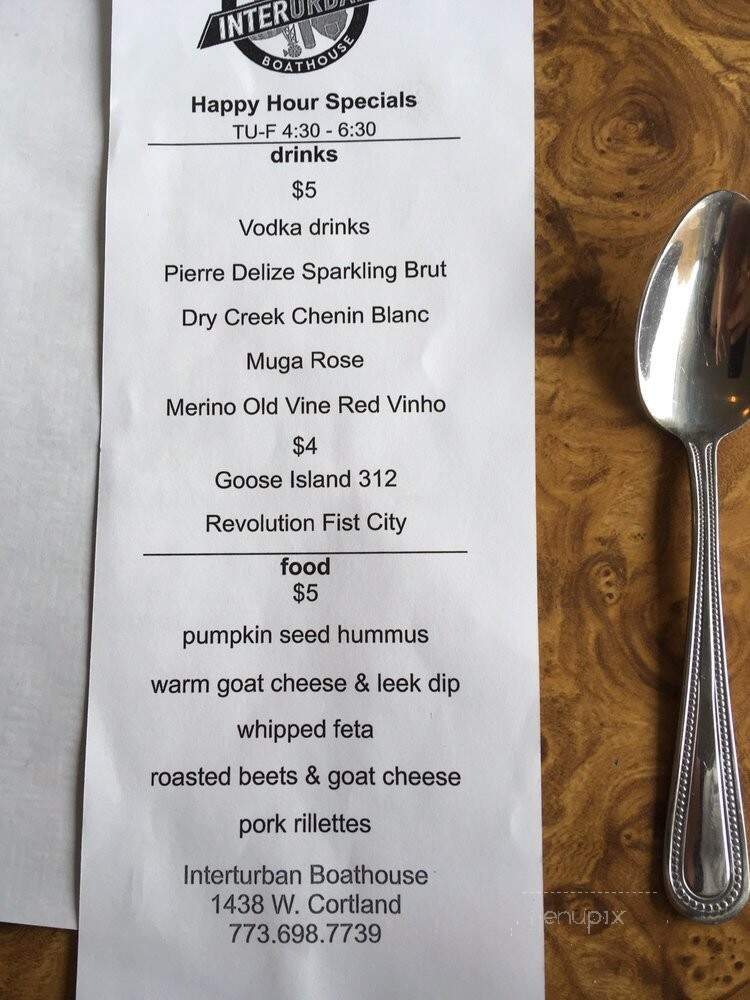 Interurban Cafe and Pastry Shop - Chicago, IL menu_pic