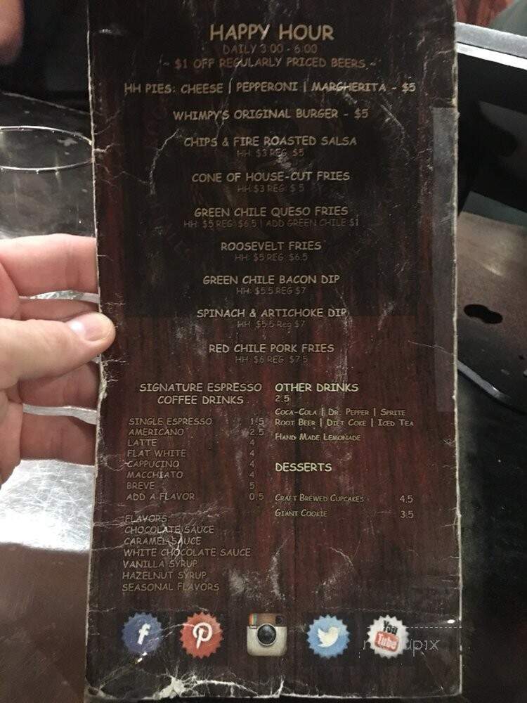Roosevelt Brewing Company & Public House - Portales, NM menu_pic