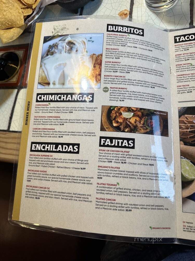 Emiliano's Cranberry - Cranberry Township, PA menu_pic