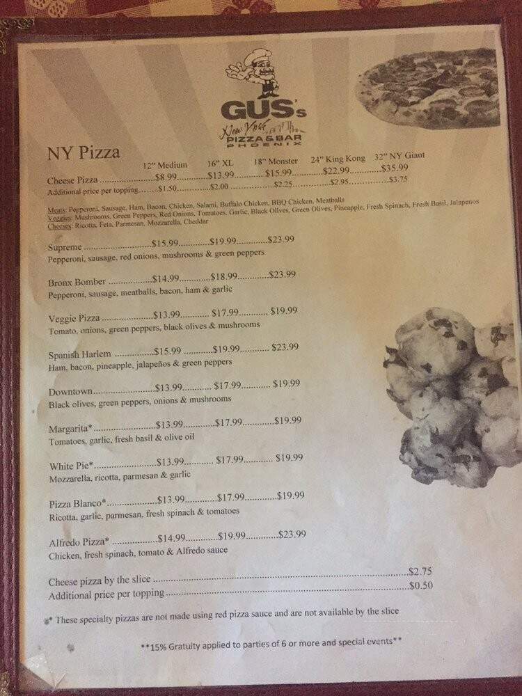 Gus's NY Pizza & Bar - Mesa, AZ