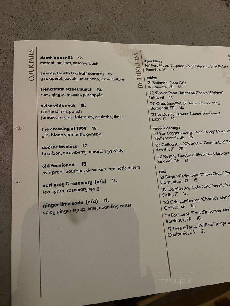 Vernick Food Drink - Philadelphia, PA menu_pic
