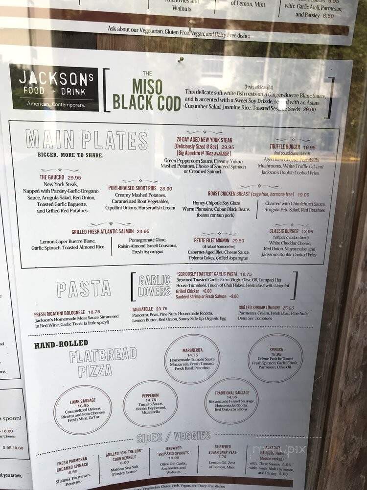 Jackson's Food + Drink - El Segundo, CA menu_pic
