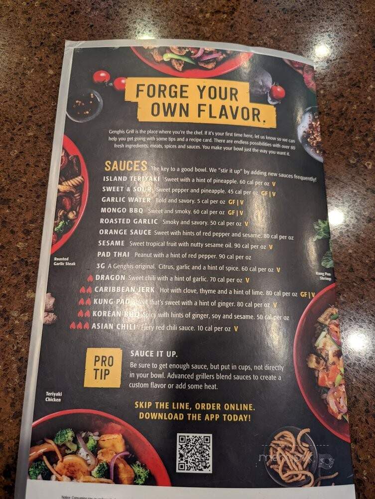Genghis Grill - Albuquerque, NM menu_pic