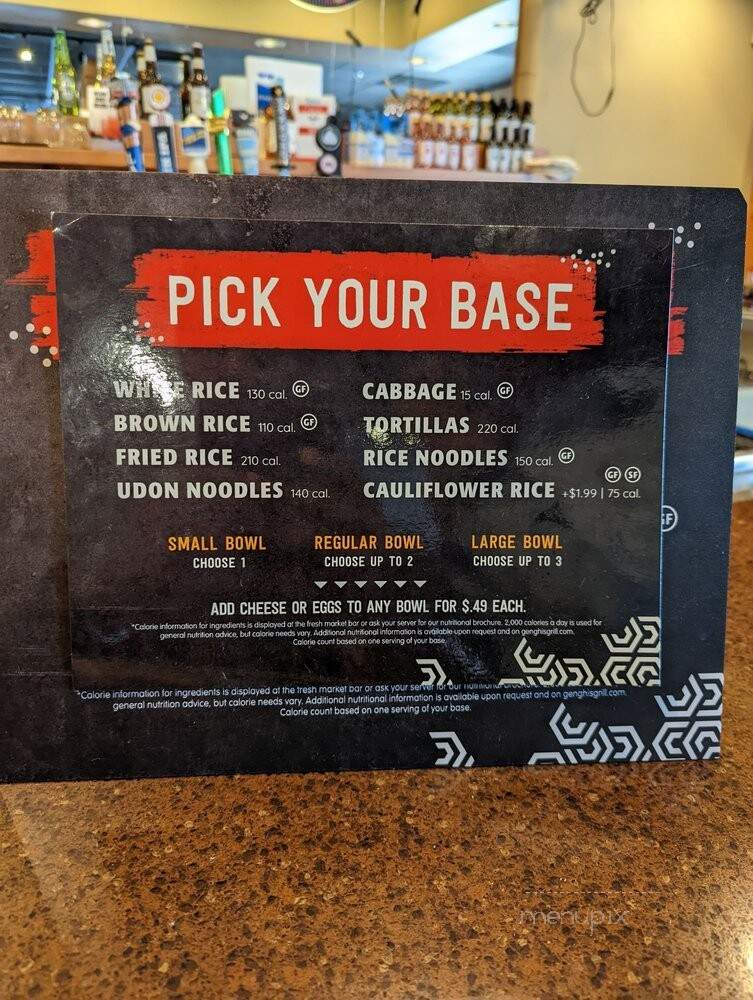 Genghis Grill - Albuquerque, NM menu_pic