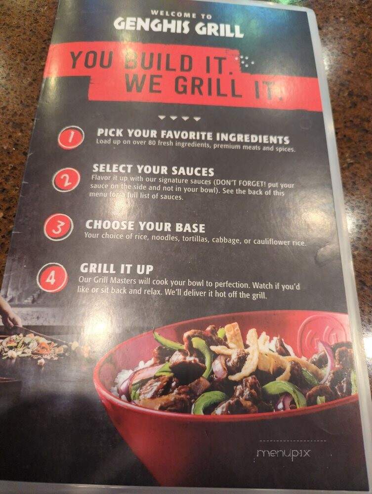 Genghis Grill - Albuquerque, NM menu_pic