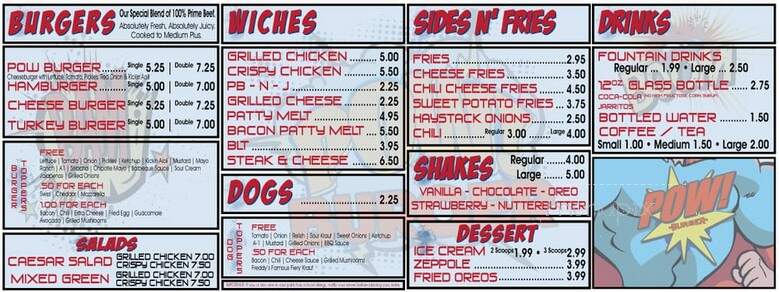 Pow Burger - New Rochelle, NY menu_pic