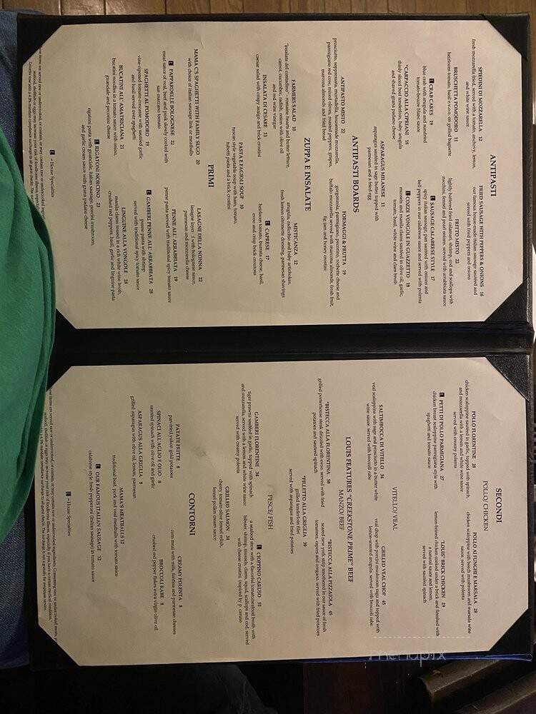 Louis Ristorante & Bar - Arden Hills, MN menu_pic