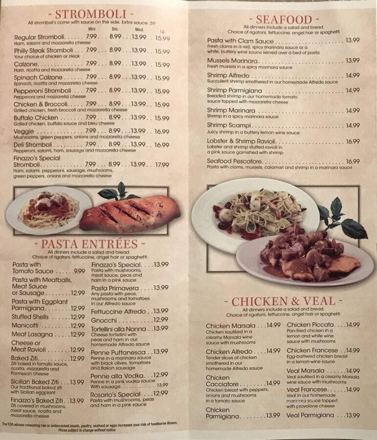 Finazzo's Pizza - Lancaster, PA menu_pic