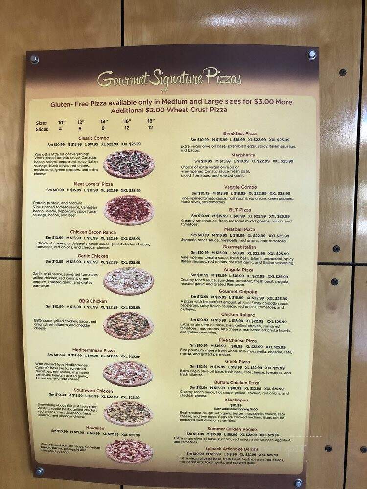 Gourmet Crust Pizza - Burbank, CA menu_pic