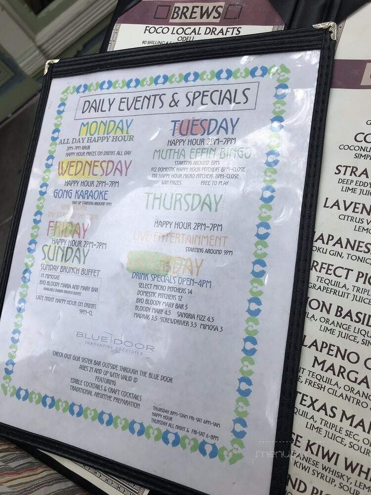 Blind Pig Pub and Grub - Fort Collins, CO menu_pic