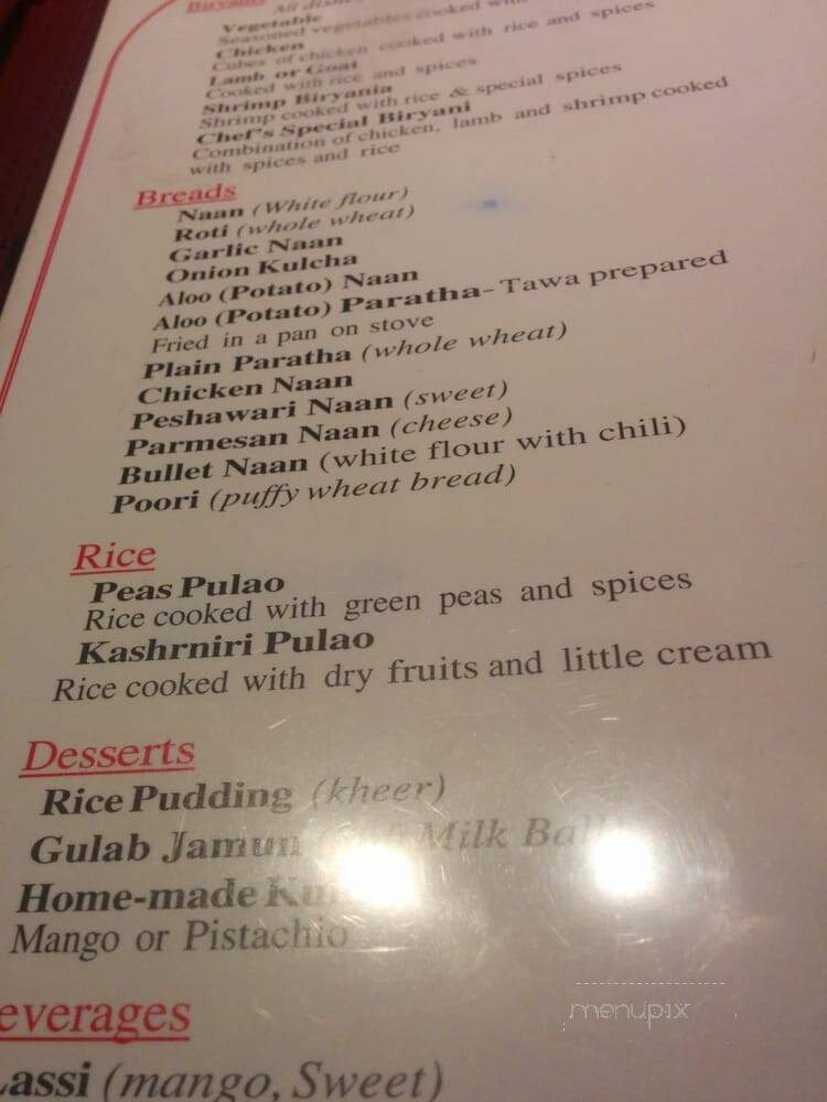 Moon Indian Cuisine - Atlanta, GA menu_pic