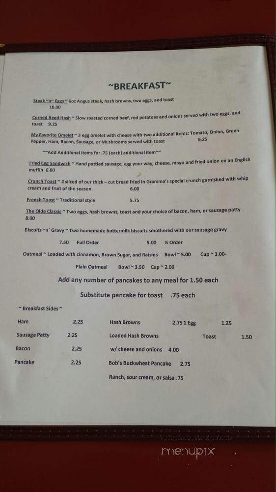 Merrifield Diner - Merrifield, MN menu_pic