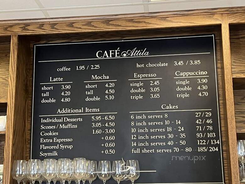 Cafe Attila - San Ramon, CA menu_pic