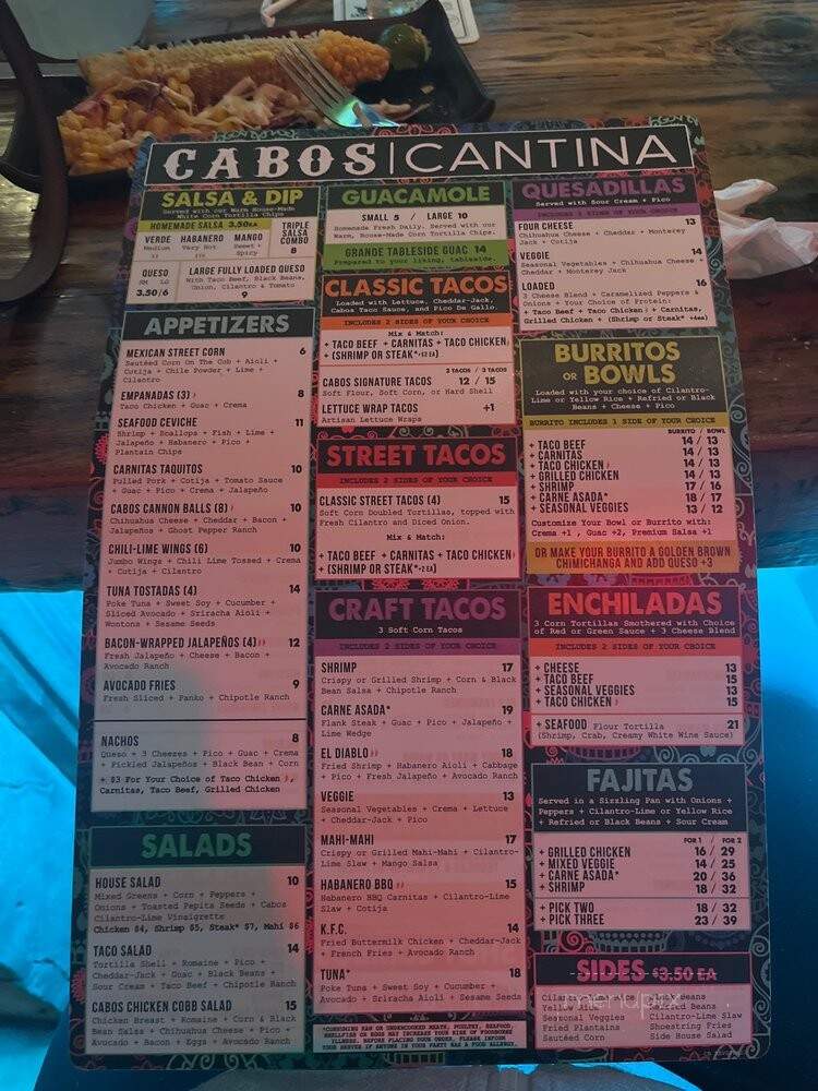 Los Cabos Cantina - Fort Myers, FL menu_pic