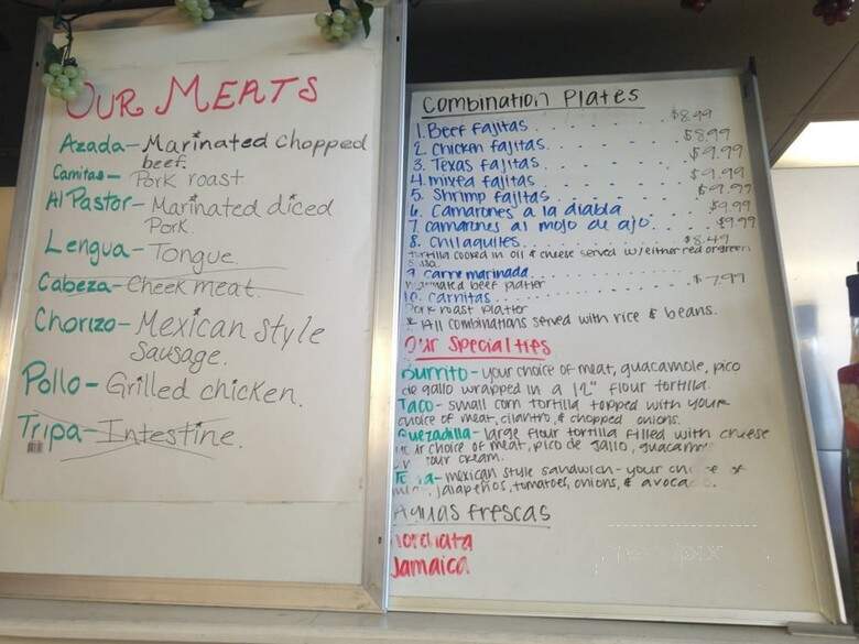 El Rincon - Bartlesville, OK menu_pic