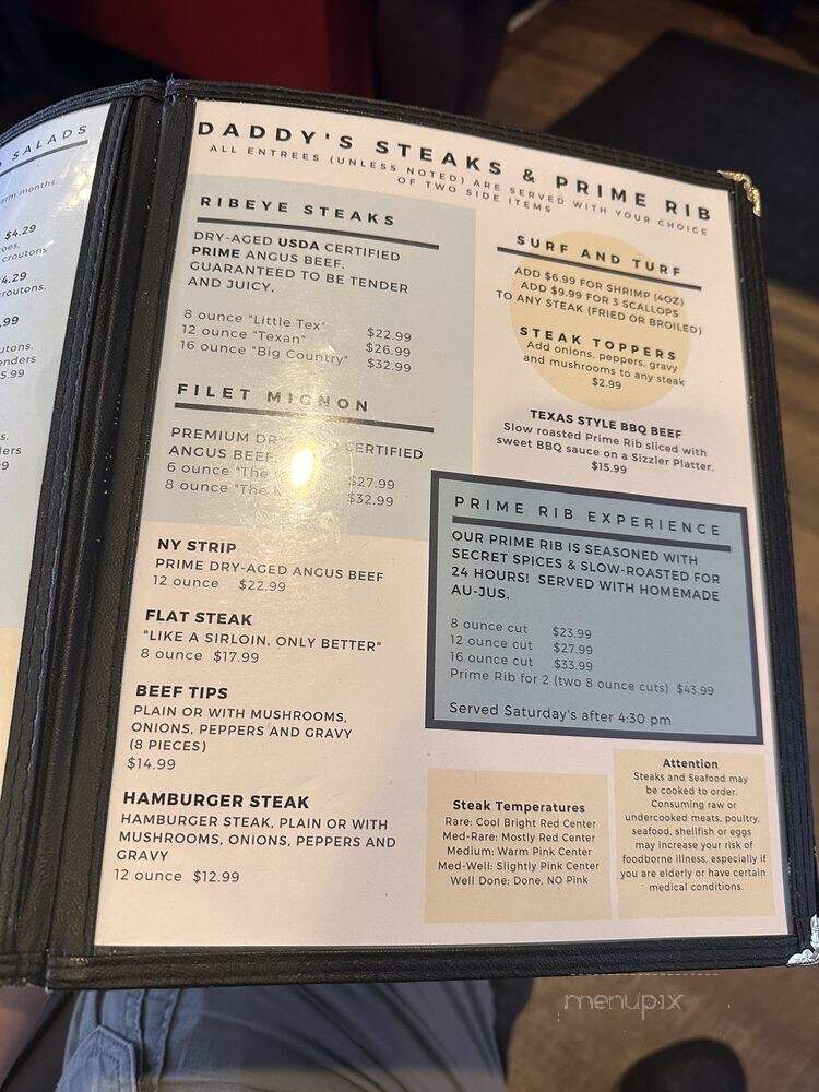 Saparis - Greenville, NC menu_pic
