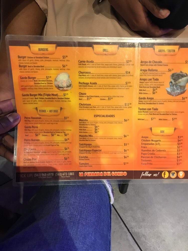 La Perrada del Gordo - Boca Raton, FL menu_pic