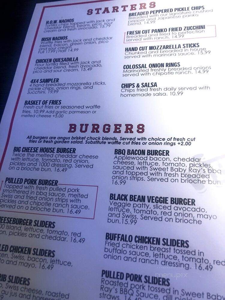 House of Wings - La Verne, CA menu_pic