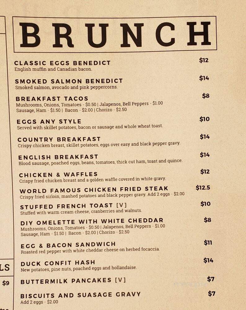 Ten Bells Tavern - Dallas, TX menu_pic
