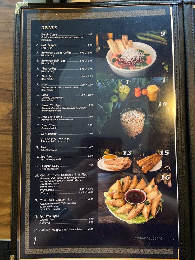 Chin Brothers Restaurant - Indianapolis, IN menu_pic