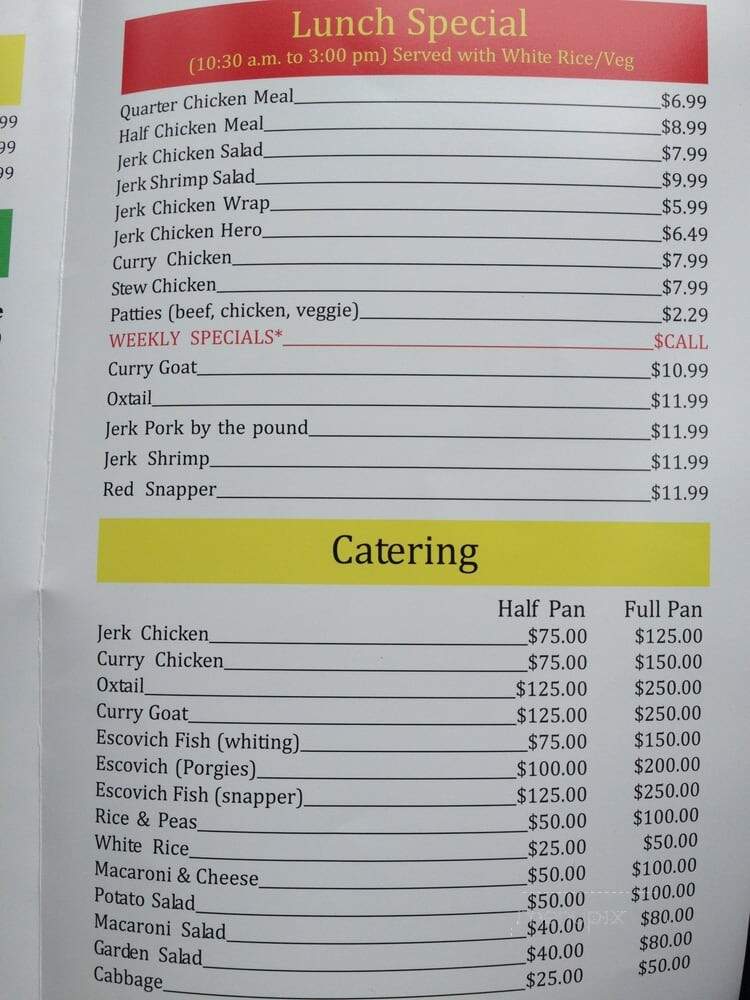 Jerkin Chicken - Jersey City, NJ menu_pic